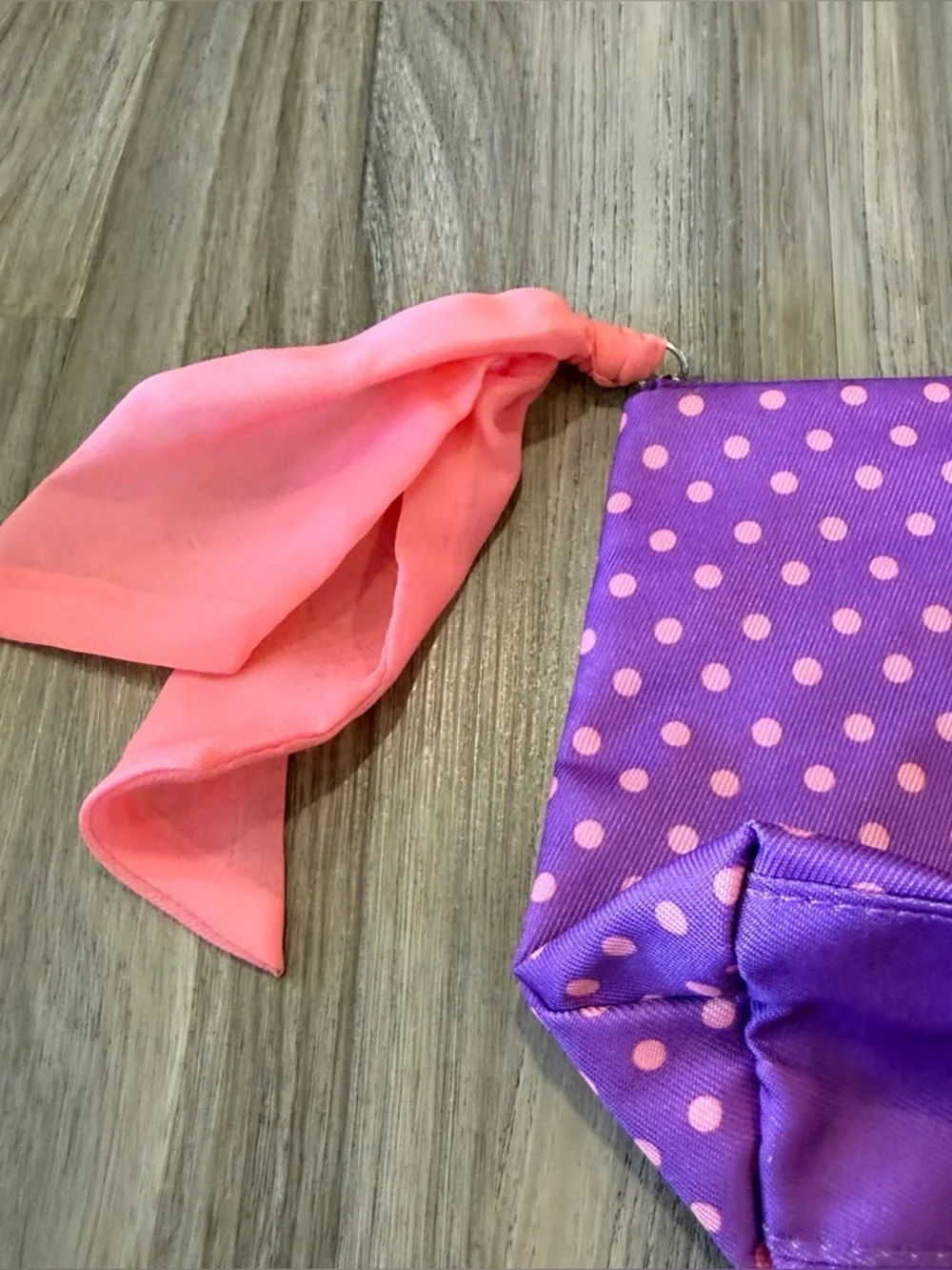 Lancôme Purple & Pink Polka Dot Cosmetic Bag